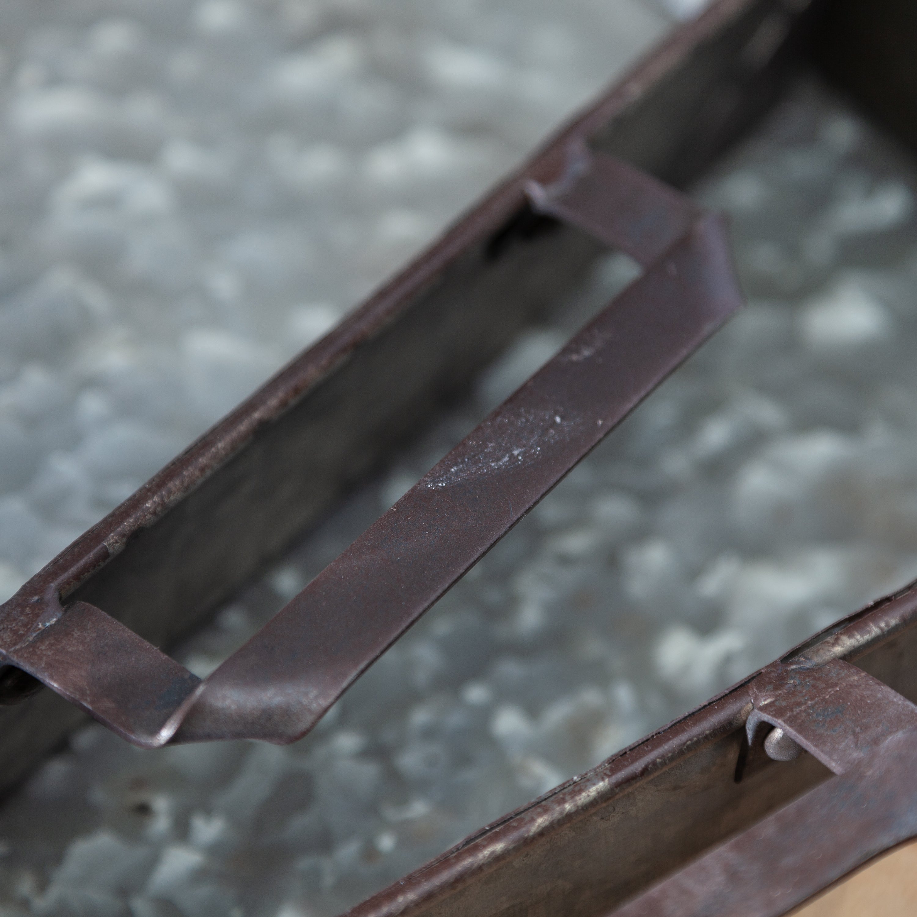 Set of 3 Rustic Decorative Metal Trays